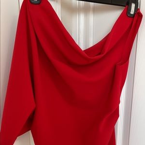 Zara Asymmetric Top in Red